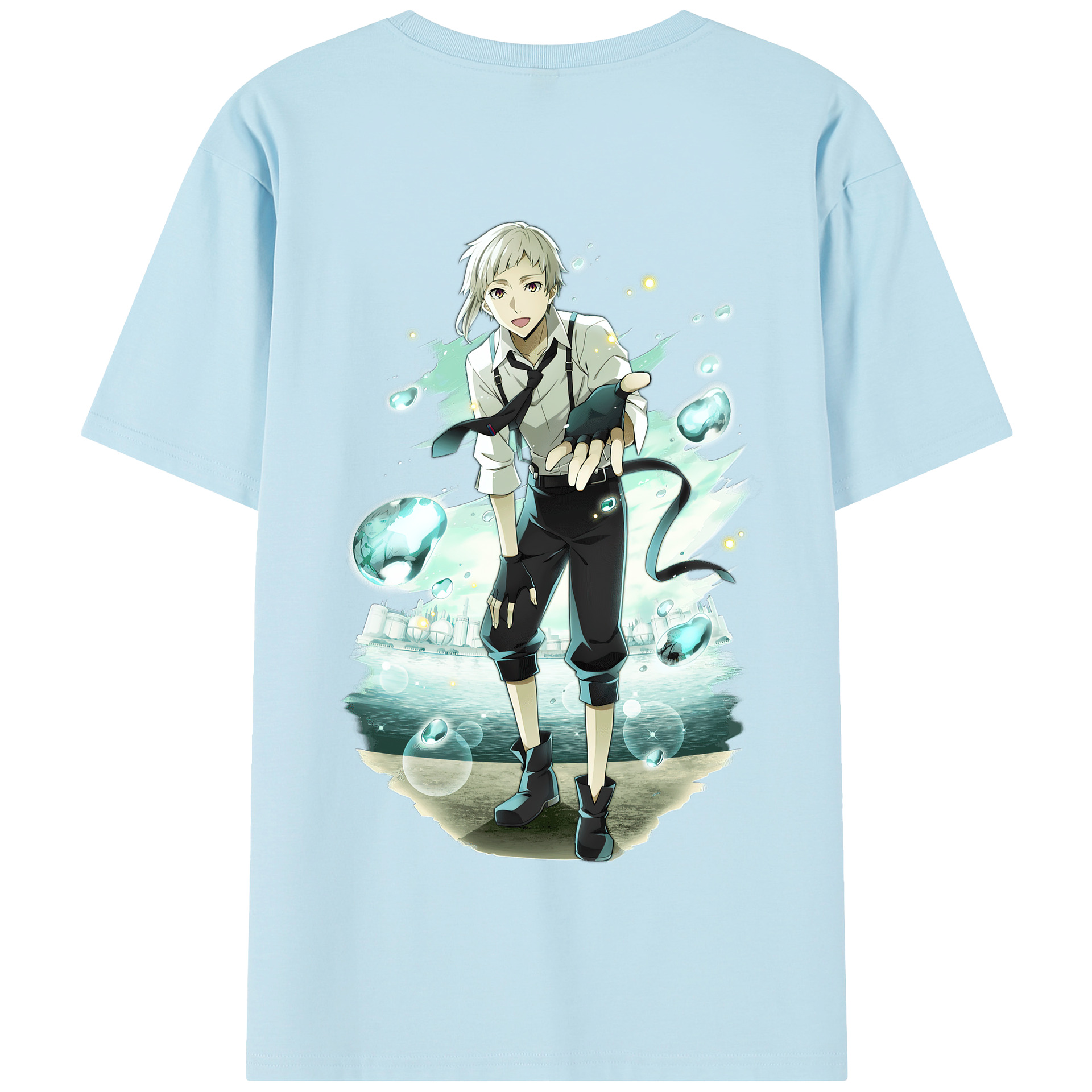 （画像用） 文豪ストレイドッグス Bungo Stray Dogs 綿100％半袖Tシャツ（背面プリント）